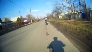 preview picture of video 'МТБ Харцызск. Поездка Харцызск - Минеральное. 17.03.2013'