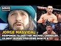 Jorge Masvidal Responds To 'Quitter' Michael Chandler, Gilbert Burns, Previews iKON FC 6