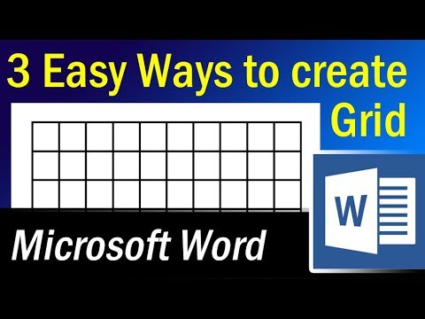 3 Easy Ways to create Grid in Microsoft Word Video