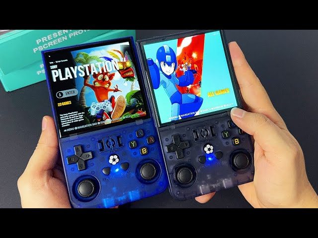 Vídeo relacionado con R36MAX Consola de juegos de mano retro, pantalla IPS de 4 pulgadas, consola de juegos retro, más de 30 emuladores principales, más de 22.000 juegos clásicos, tarjeta TF de 128 GB, sistema Linux de