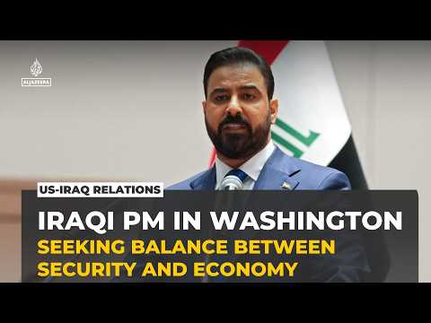 Iraqi PM arrives in the US seeking balance between security and economy