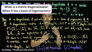 Diagonalizability is Equivalent to Having a Basis of Eigenvectors