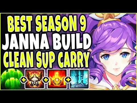 BEST SEASON 9 BUFFED JANNA BUILD 🔥 CLEAN JANNA SUPPORT GAME CARRY 🔥 Janna Season 9 League Of Legends