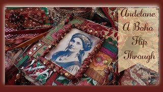 Andelaine A Boho Junk Journal Flip Through- sold, thank you ❤️