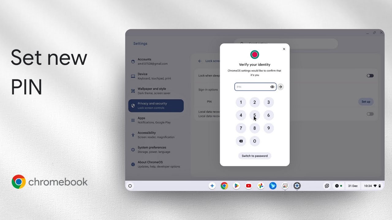 How to Change Chromebook 6-Digit Login PIN