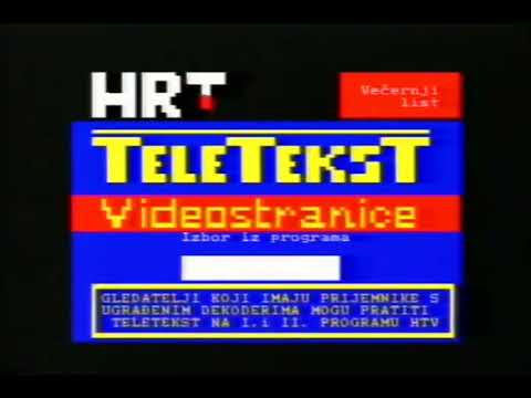 [1080p60] HRT, 22. prosinca 1993. - Izvan struje, TV raspored za sutra, Videostranice