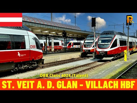 Cab ride St. Veit an der Glan - Villach Hbf (ÖBB S-Bahn Kärnten, Austria)- train driver's view in 4K