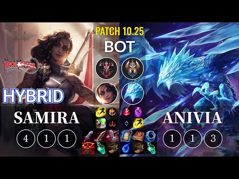 KT HyBriD Samira vs Anivia Bot - KR Patch 10.25