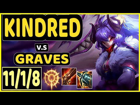 JUNJIA (KINDRED) vs GRAVES - 11/1/8 KDA JUNGLE CHALLENGER GAMEPLAY - KR