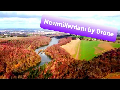 Railway Walks to Newmillerdam From Above. Drone footage!