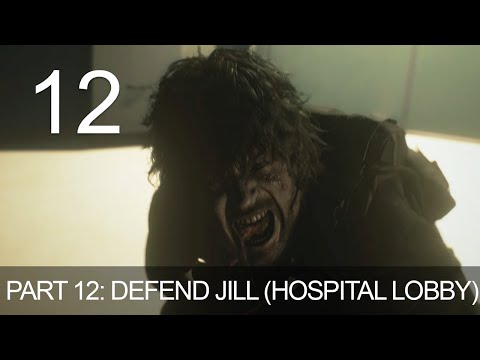 Resident Evil 3 Remake Defend Jill Hospital Lobby Walkthrough Gameplay Part 12