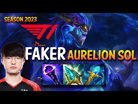 T1 Faker AURELION SOL vs SWAIN Mid - KR Ranked