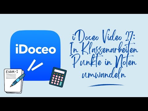 Anleitung iDoceo: Für Klassenarbeiten Punkte in Noten umrechnen (Video 27)