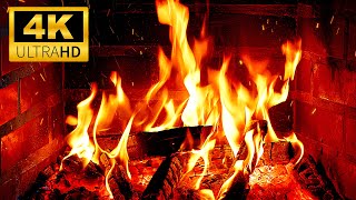 Fire Sounds Burning All Night Long 🔥 Warm 4K Space Helps You Sleep Well & Relax In The Quiet Night