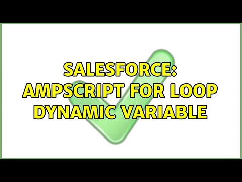 Salesforce: AMPScript For Loop Dynamic Variable