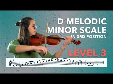 D Melodic Minor Scale - 2 Octaves | Violin | Level 3