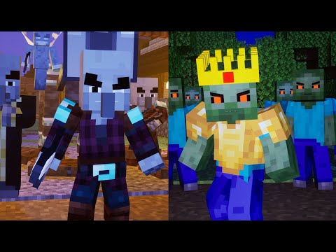 Elite Villager Vs Pillager Life - Minecraft Animation Ep 5 - Part  1