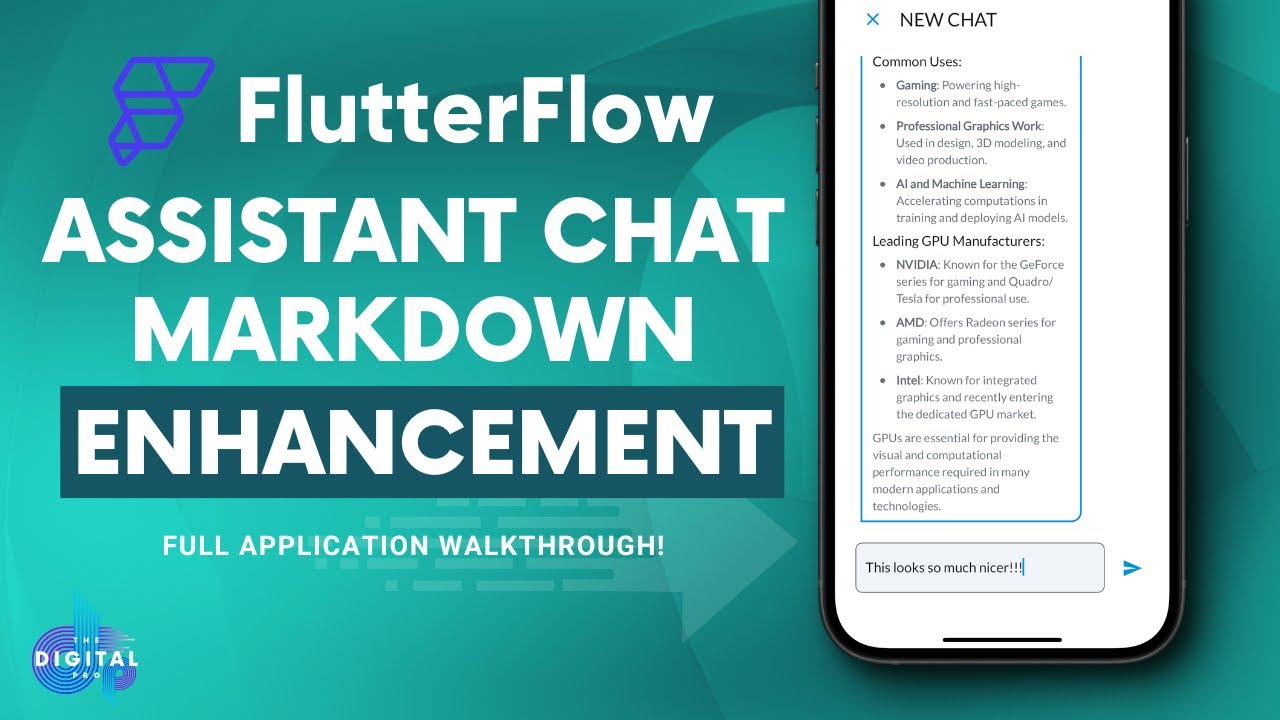 Styling Assistant Chat in #FlutterFlow using Markdown - Full Walkthrough