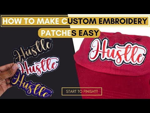 How To Make Embroidery Patches The EASY WAY! Start To Finish Digitize Your Own Custom Patches Easy!