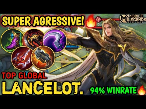 No Mercy! Top Global Lancelot 94% Winrate Super Agressive Gameplay! - Mobile Legends