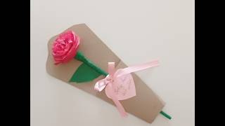 Como fazer flor única para presente do dia das mães - DIY para iniciantes