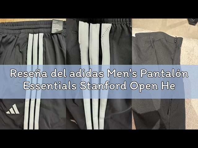 Vídeo relacionado con adidas Uomo Essential Three Stripes Stanford Pant Open HEM, Black/White, XL