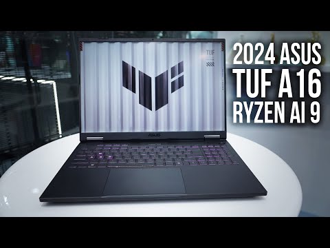 video - Asus TUF A16, Ryzen AI 9 HX 370, RTX 4060, 16-32 GB DDR5X-7500, QHD+ 165 Hz 430 nits 100% sRGB