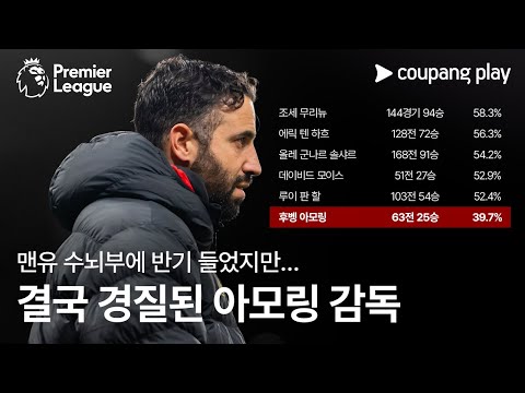 승률 단 39.7% 아모링 감독, 맨유에서 경질 l 프리미어리그 이슈 l 쿠팡플레이
