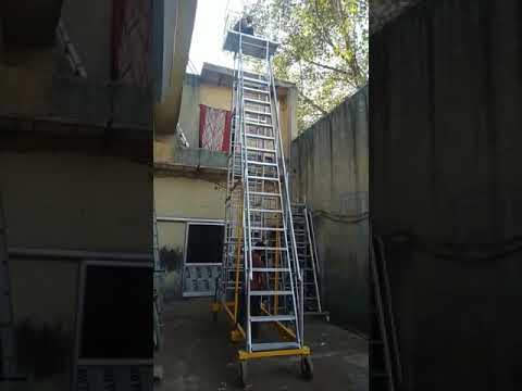 Portable Extension Platform Warehouse Ladder