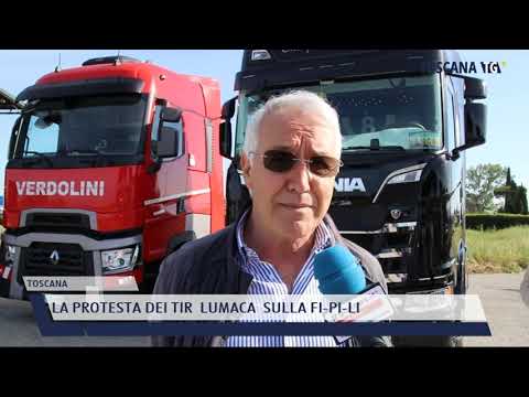 2021-05-29 TOSCANA - LA PROTESTA DEI TIR  LUMACA  SULLA FI-PI-LI