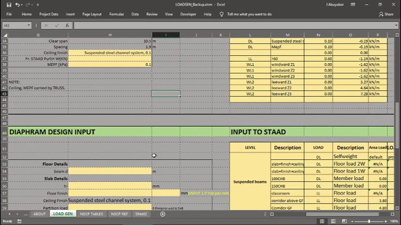 STAAD PRO - Load generation