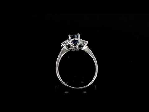 18 Carat White Gold Sapphire And Diamond Ring - RIN3GEMDSAPP0136