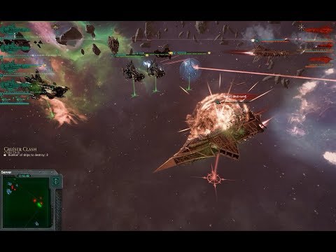 Dark Angels vs Chaos, Heroic Difficulty + Elite Mode 700 points - Battlefleet Gothic Armada