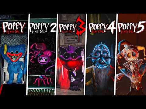 All CHASE SCENES Chapters 1-5 COMPARED | Poppy Playtime [Chapter 5] Showcase