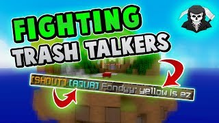 FIGHTING TRASH TALKERS ON HYPIXEL BED WARS!