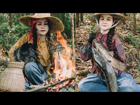 Katinkatsoja luonnossa: herkullinen kalasaalis ja erityinen höyrytetty kalaruoka.