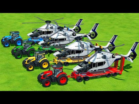 Load And Transport Helicopters With Landini  Tractors - Farming Simulator 22