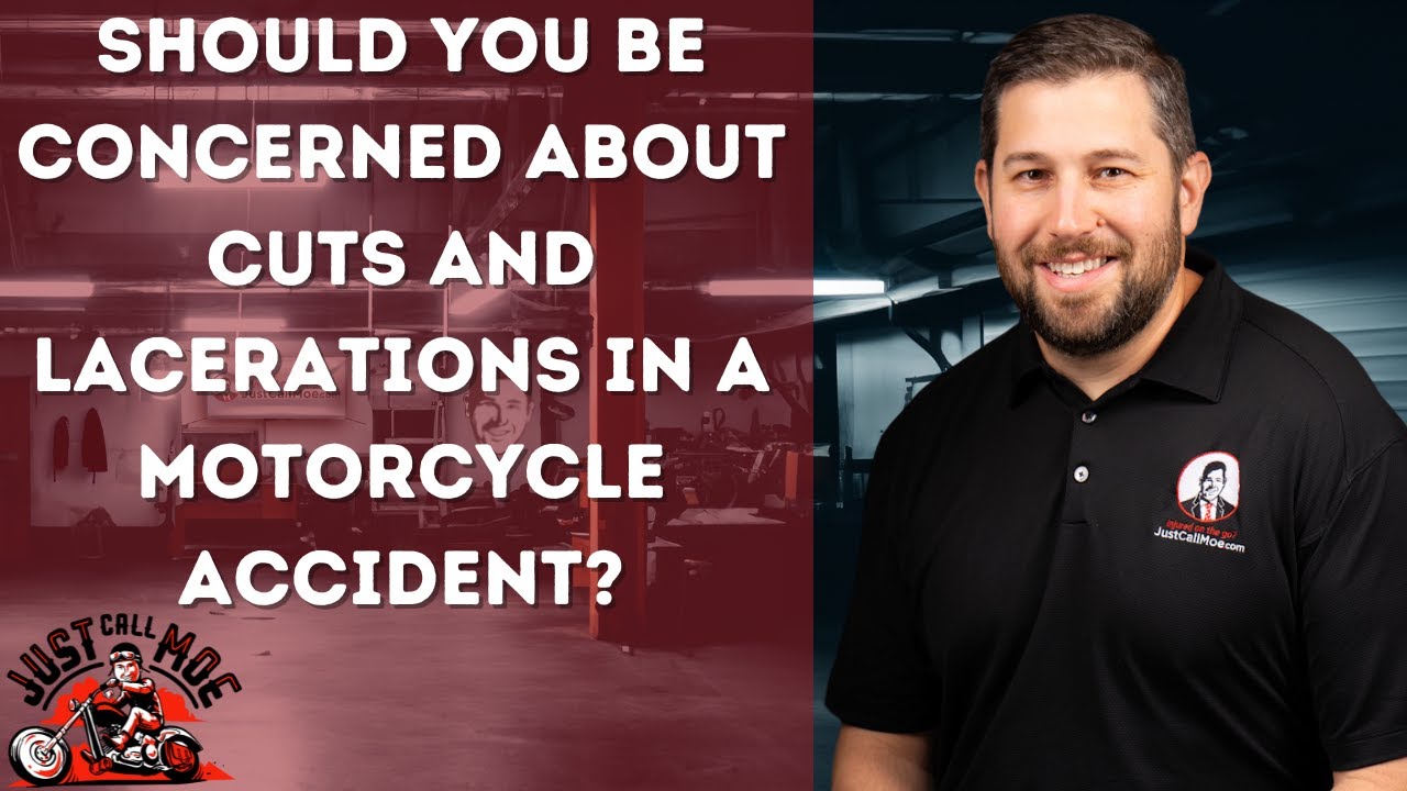 Should I be concerned about cuts and lacerations in a motorcycle accident?