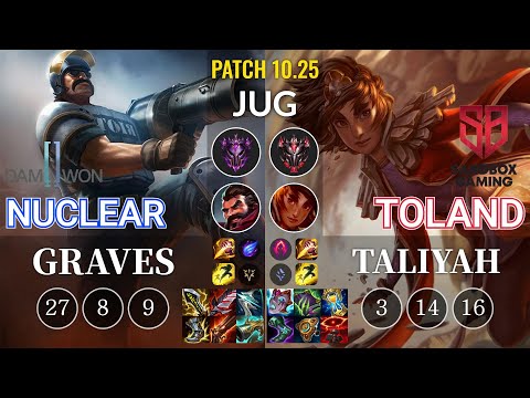 DWG Nuclear Graves vs SB TolanD Taliyah Jungle - KR Patch 10.25