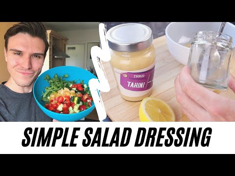 EASY TAHINI LEMON SALAD DRESSING RECIPE (VEGAN)