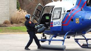 preview picture of video 'Suffolk PD Heli Landing 12.11.12 Mastic Beach'