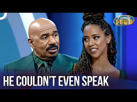 Beautiful Lady STUNNED Steve Harvey | Family Feud Classics