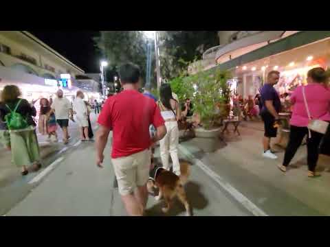 Riccione province of Riminy Italy, a night walk