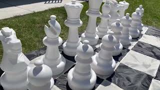 MegaChess Giant Oversized Premium Chess Set with 25 Inch Tall King with Quick Fold Nylon Mat