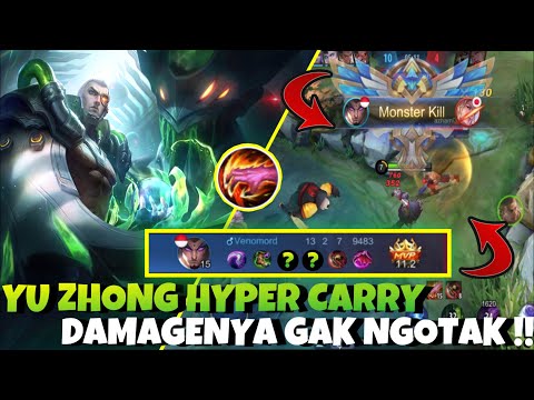 Yu Zhong Hyper Carry !! Damagenya Gak Ngotak | Yu Zhong Gameplay 2021