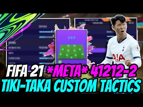 FIFA 21 MOST *META* 41212(2) TIKI-TAKA CUSTOM TACTICS & PLAYER INSTRUCTIONS POST PATCH!! | FUT 21