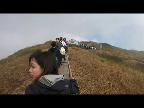 Summiting Mt. Daisen, Tottori Prefecture.