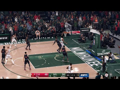 NBA LIVE 19 - Chicago Bulls vs Milwaukee Bucks - Full Game - PS4 PRO - HD