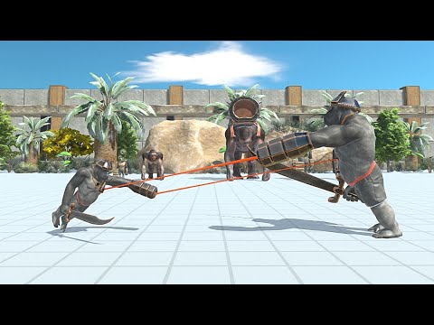 Small Size Mutant Primates vs BigSize itself - Animal Revolt Battle Simulator