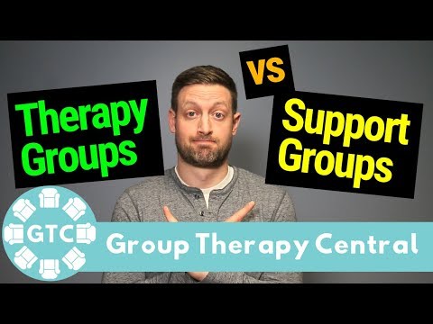 Różnica między grupami terapeutycznymi a grupami wsparcia, Group Therapy Central, Nate Page, PhD, LP
